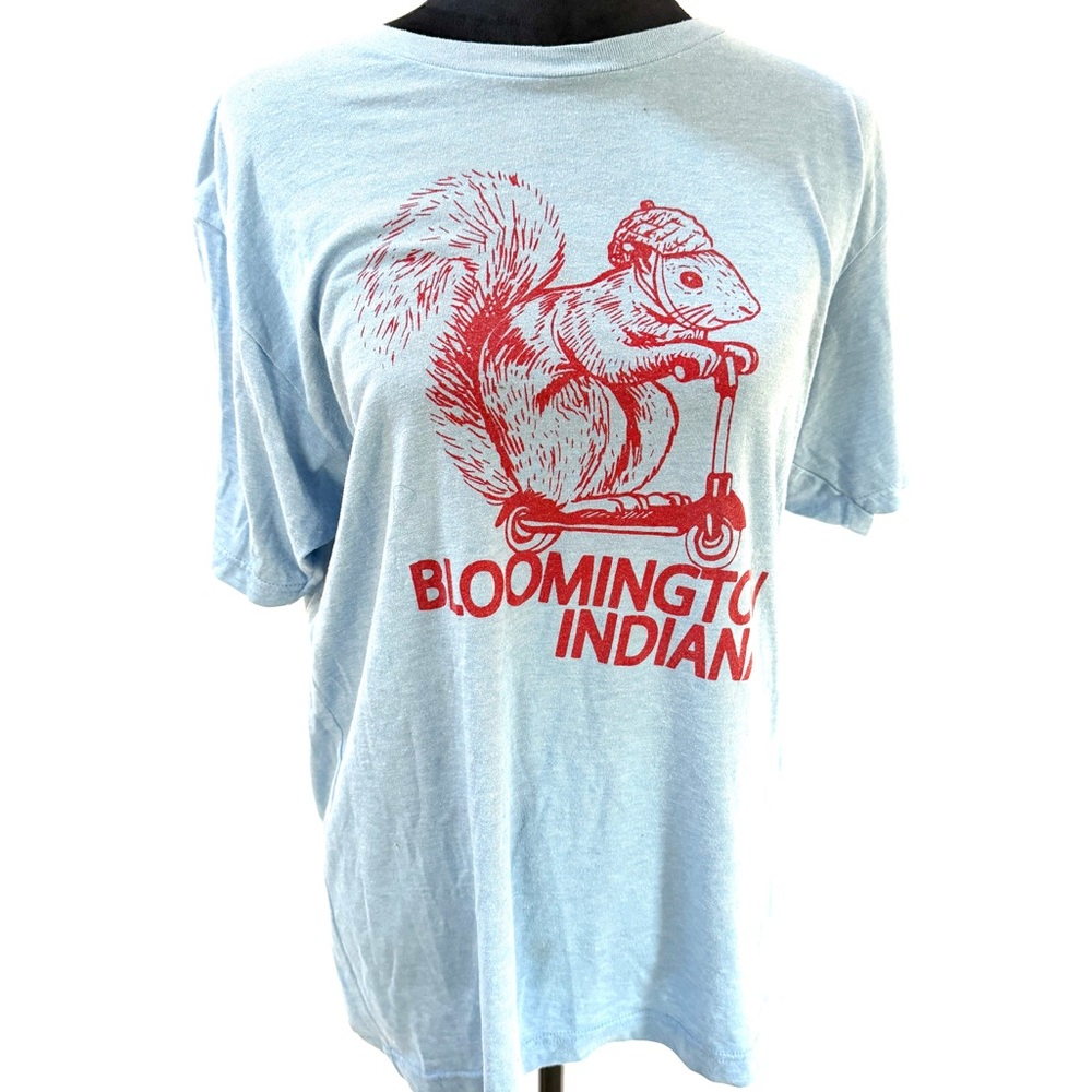 Tultex Light Blue Squirrel Graphic T-Shirt